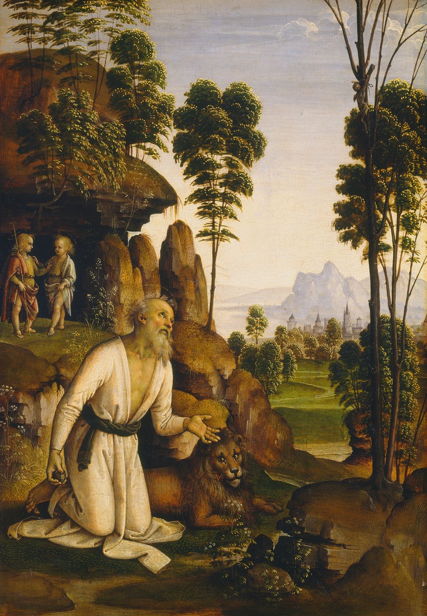 San Girolamo nel deserto, c.1490-1500 da Pietro Perugino