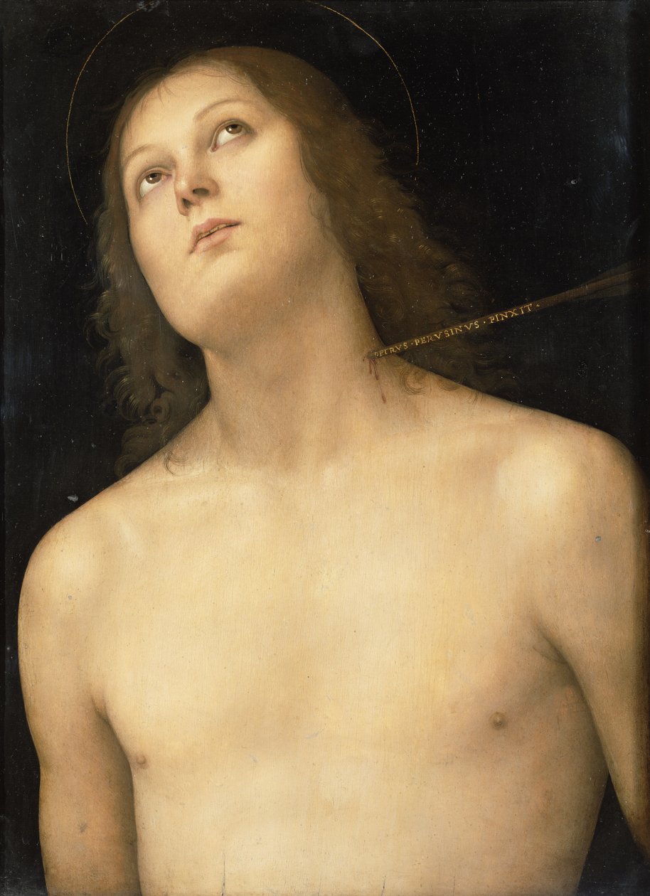 San Sebastiano, c.1495 (tempera e olio su tavola) da Pietro Perugino