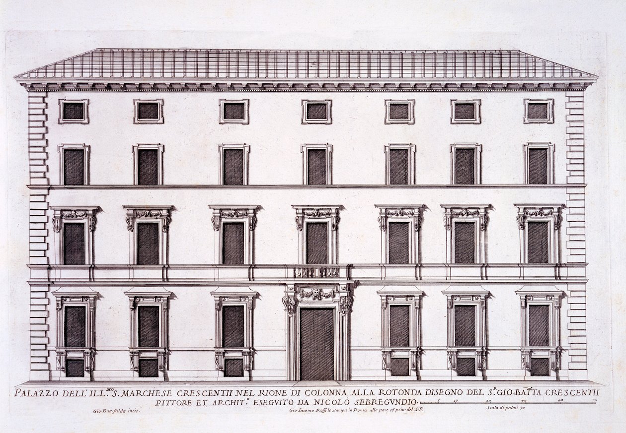 Palazzo del Marchese Giovanni Battista Crescentii, Roma, da 
