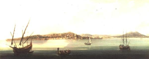 Vista estesa della baia di Napoli da Pietro Antoniani