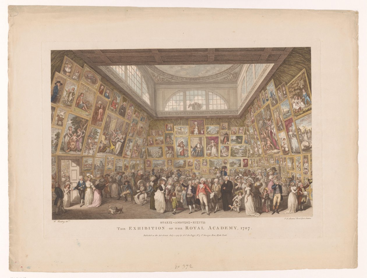 Mostra alla Royal Academy di Londra nel 1787 da Pietro Antonio Martini