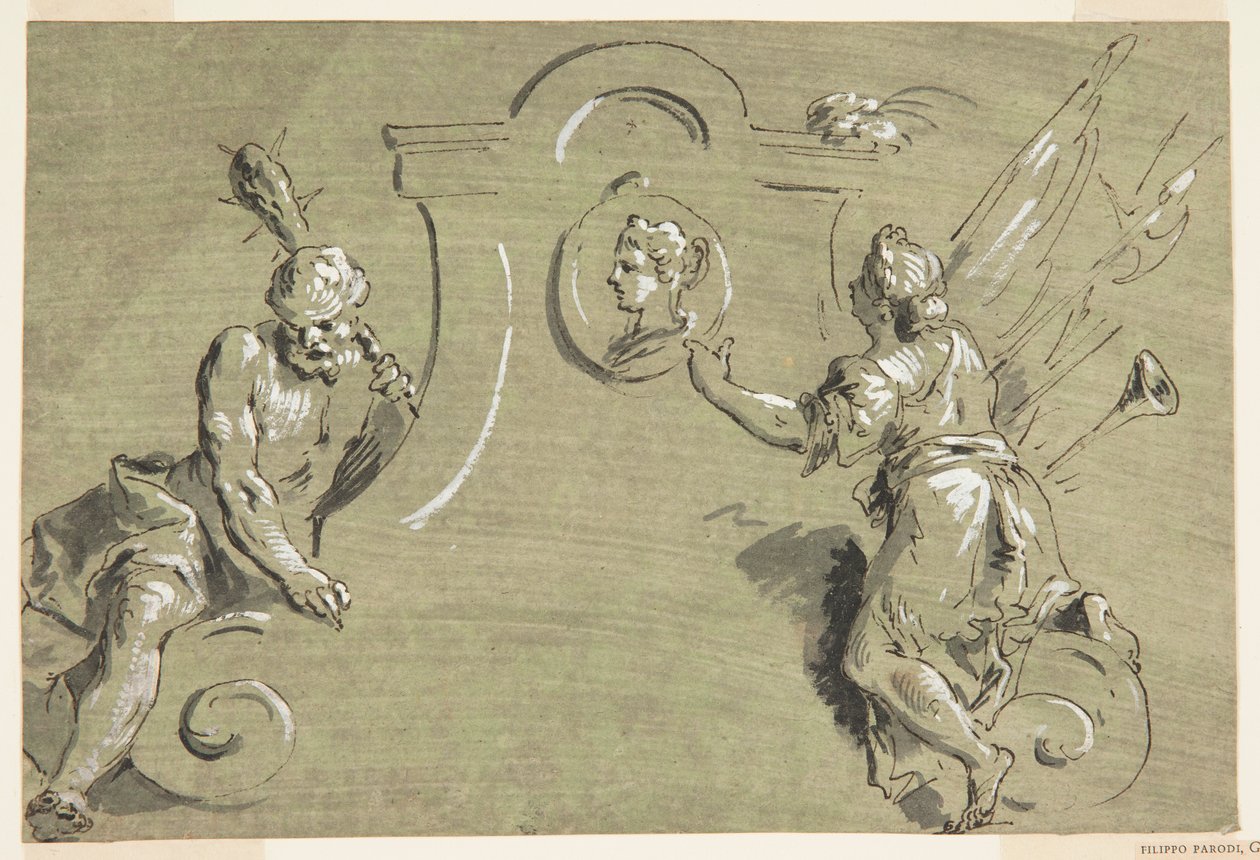 Progetto per parte di una decorazione dipinta da Pietro Antonio Novelli