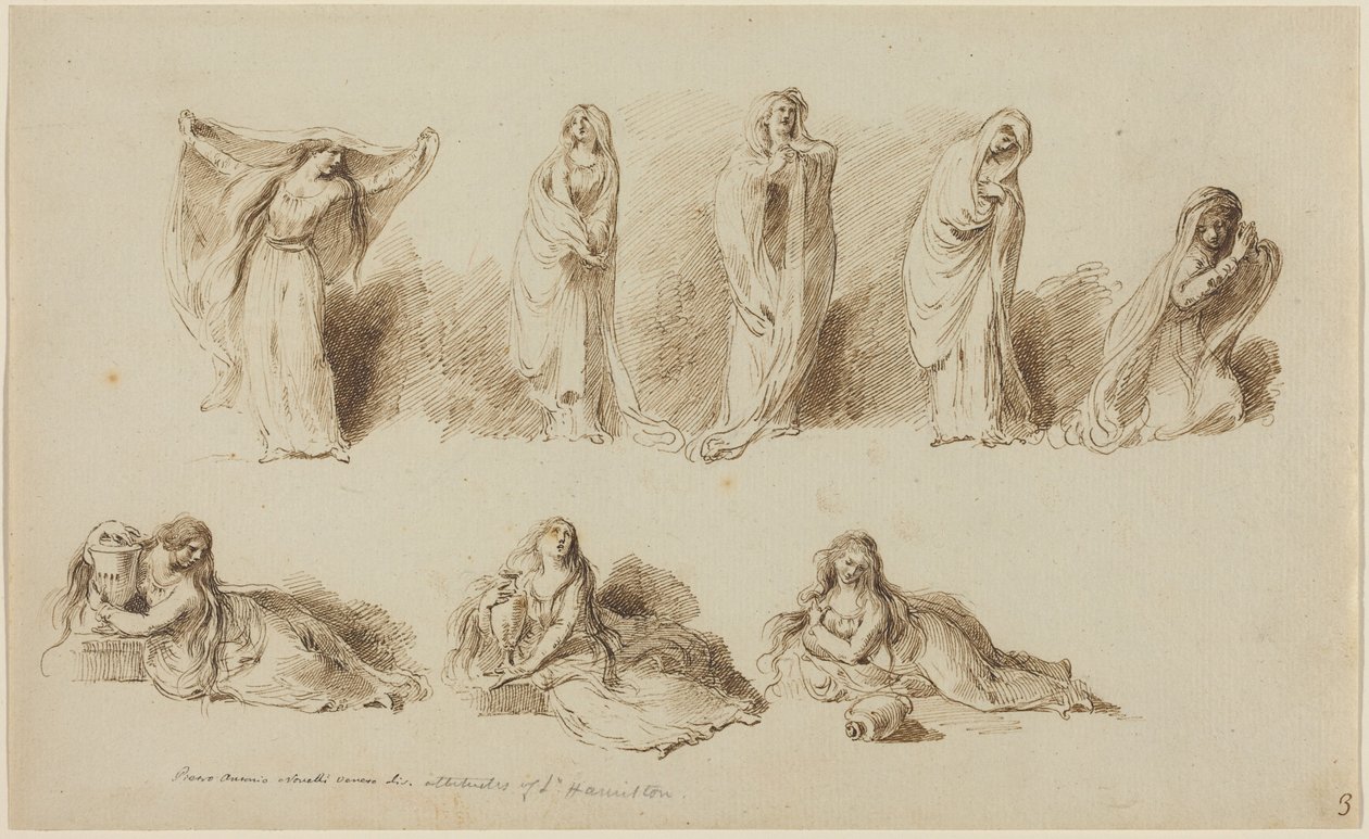 Gli atteggiamenti di Lady Hamilton da Pietro Antonio Novelli