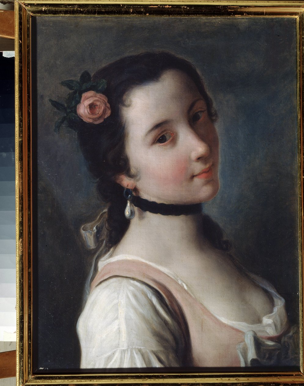 Una ragazza con una rosa da Pietro Antonio Rotari