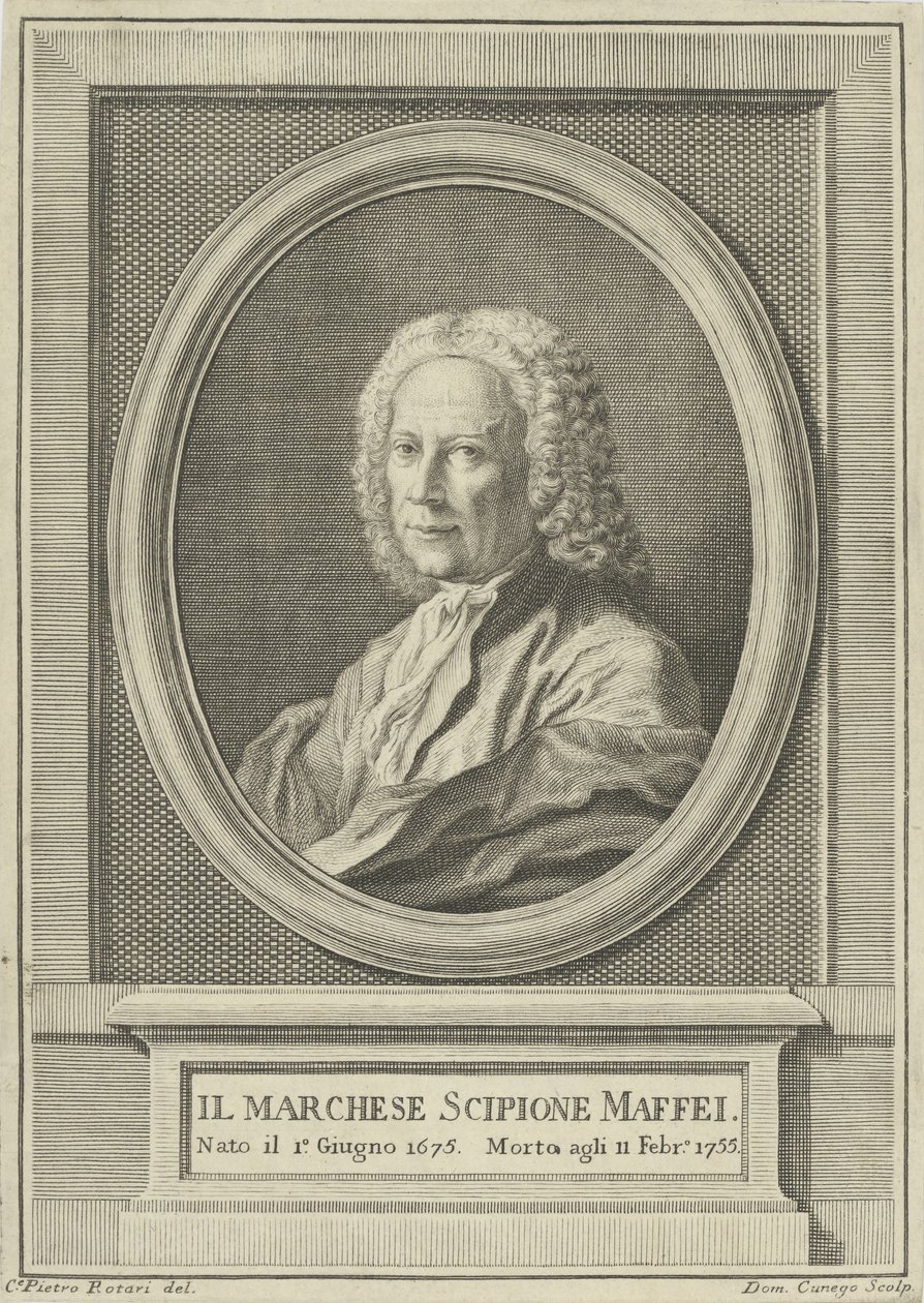 Ritratto del poeta Scipione Maffei 1675-1755, c. 1750 da Pietro Antonio Rotari