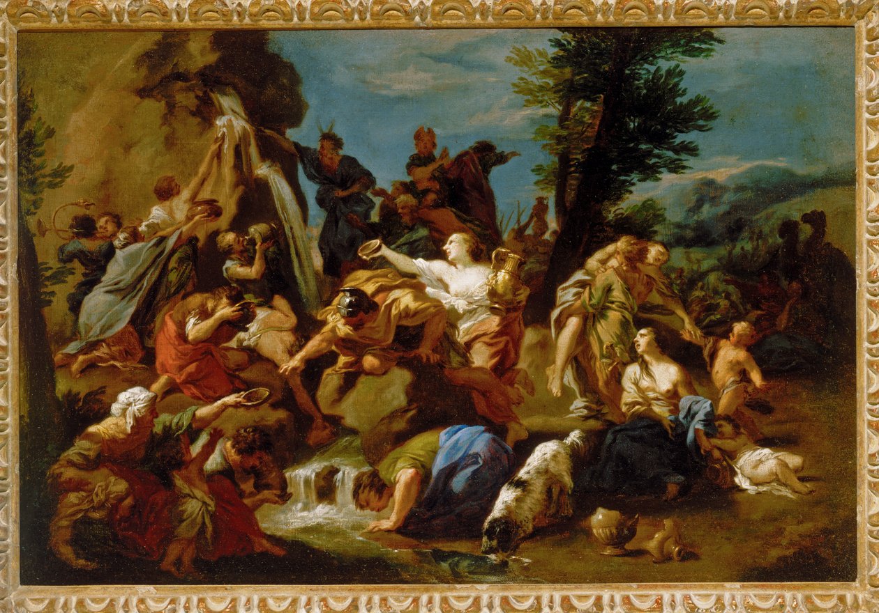 Mosè che colpisce la roccia nel deserto,
seconda metà del XVII secolo (olio su tela) da Pietro Dandini