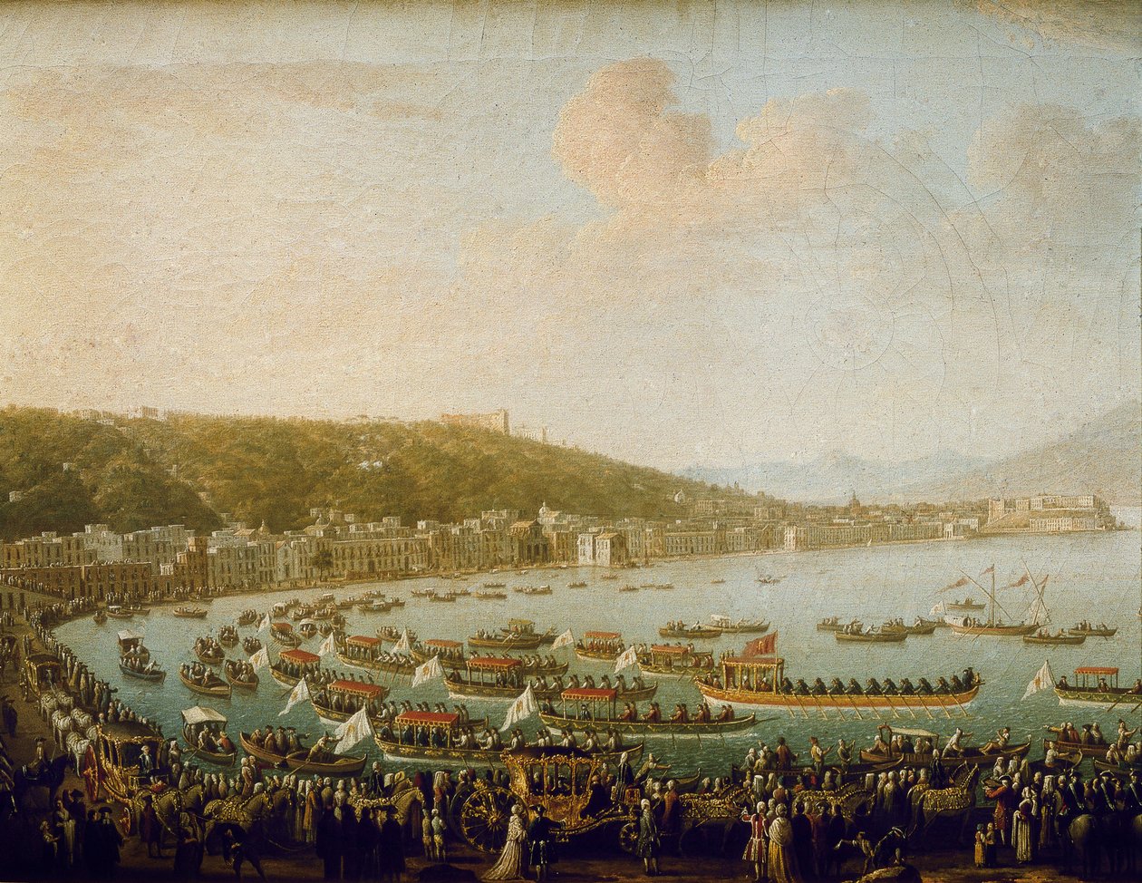 La partenza di Carlo III di Spagna dalla baia di Napoli da Pietro Fabris