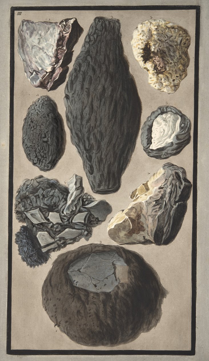 Campioni di materia vulcanica, da 