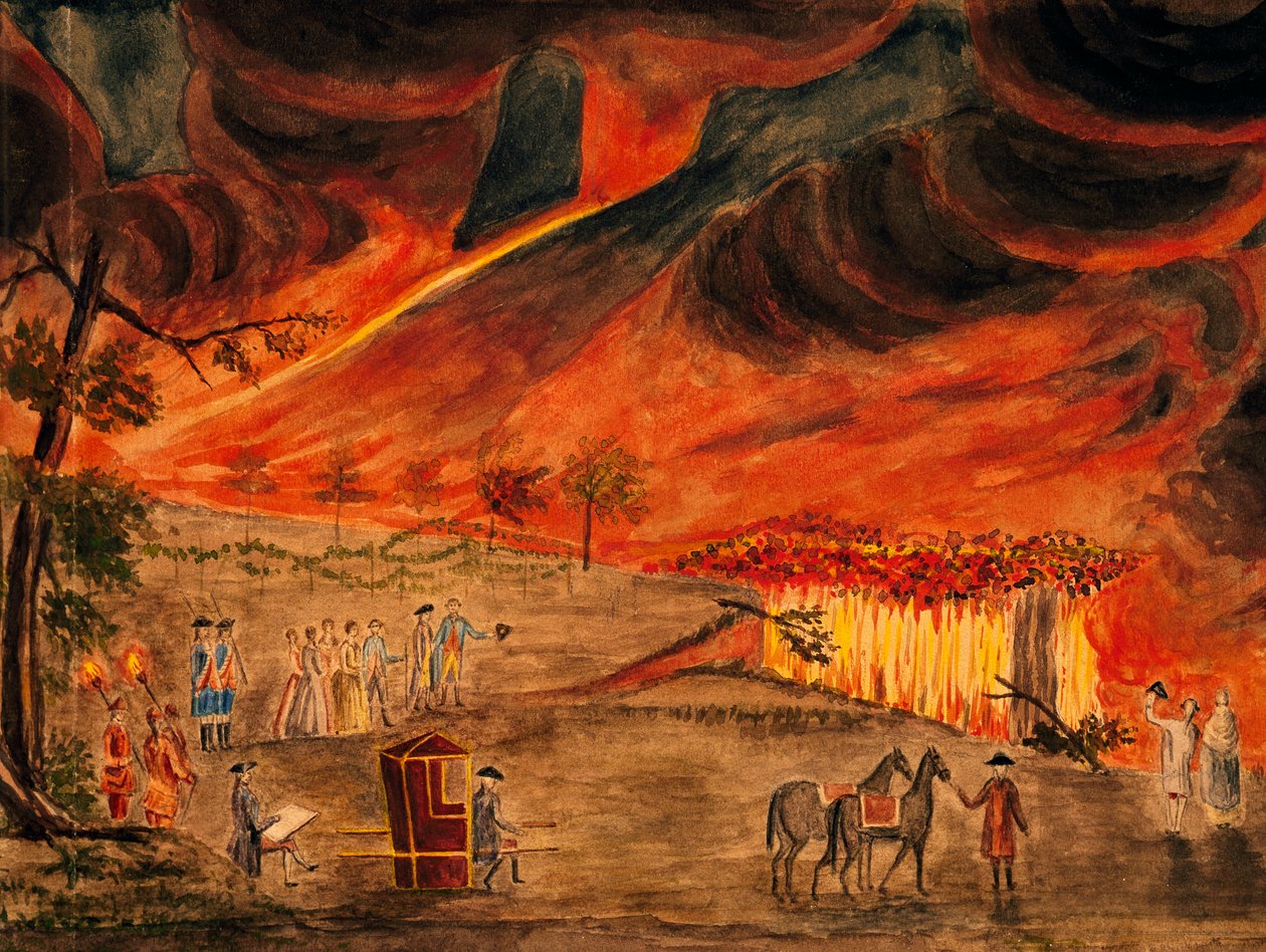 I reali siciliani in visita al Vesuvio durante l