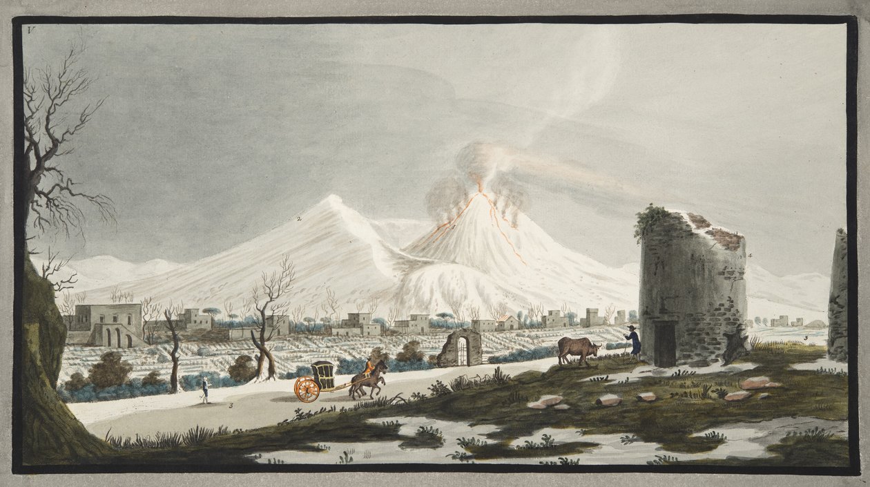 Vesuvio innevato, tavola V da 