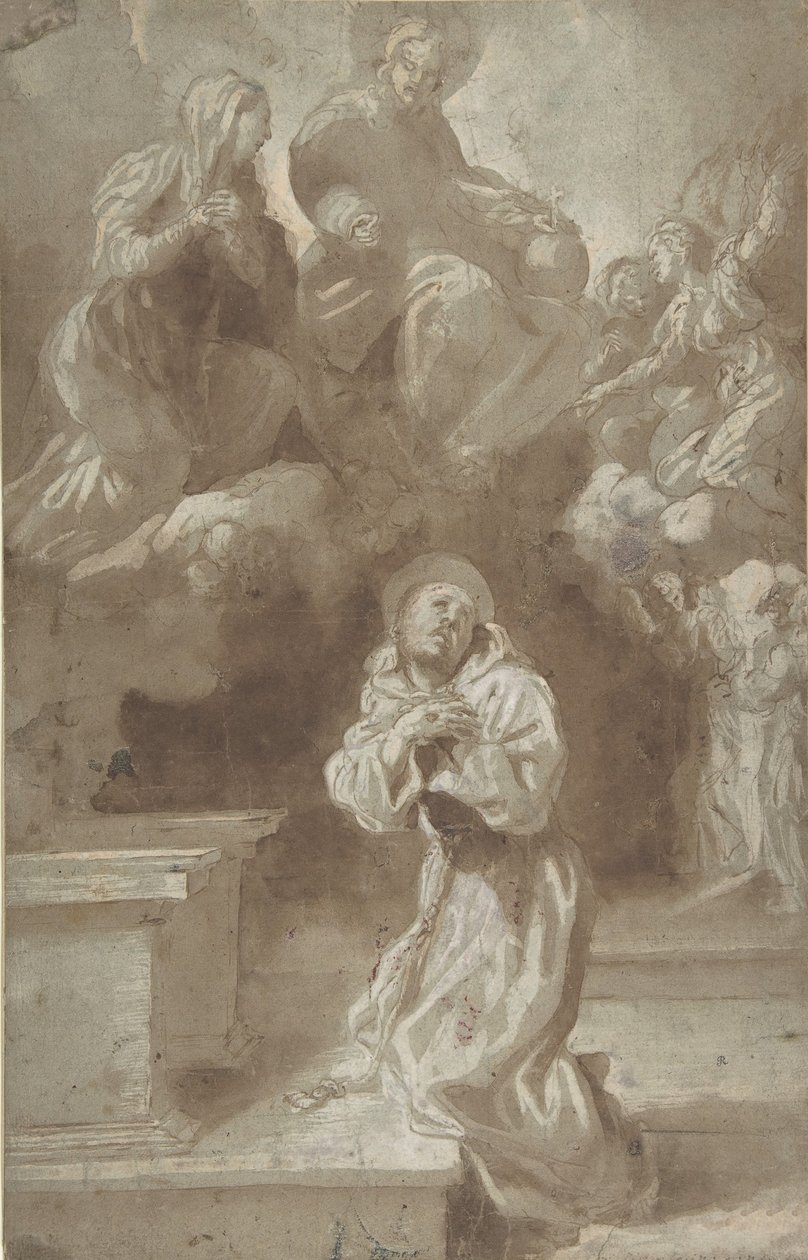 Cristo e la Vergine appaiono a San Francesco da Pietro Faccini