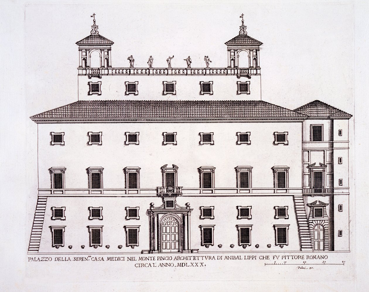 Palazzo Serenissima, Casa Medici, sulla Collina del Pincio, Roma, da 