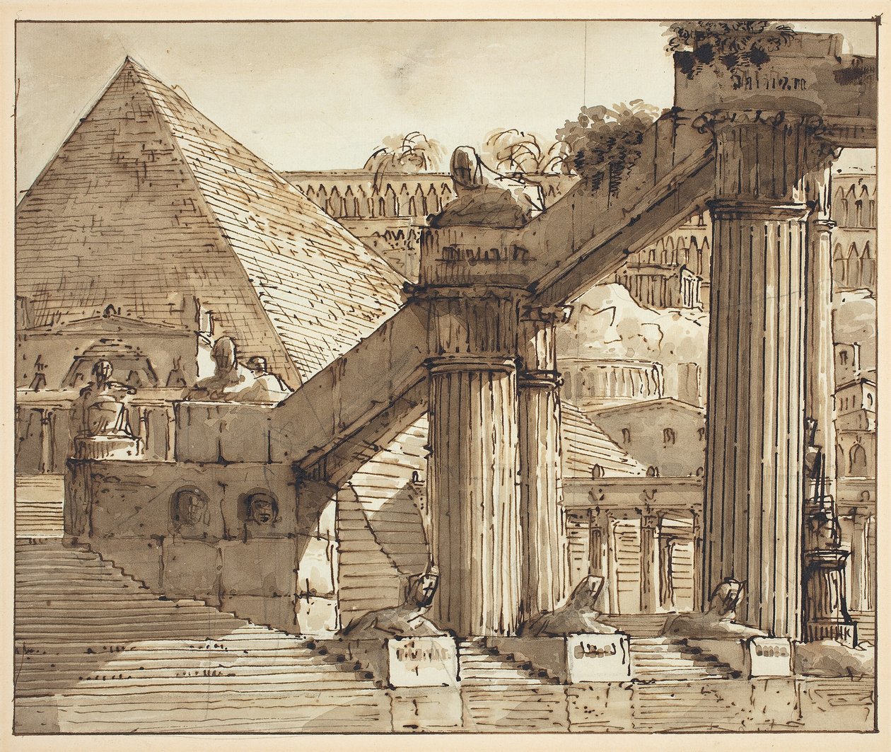Scenografia egiziana da Pietro Gonzaga