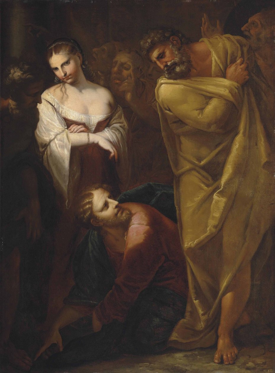 Cristo e la donna presa in adulterio da Pietro Liberi