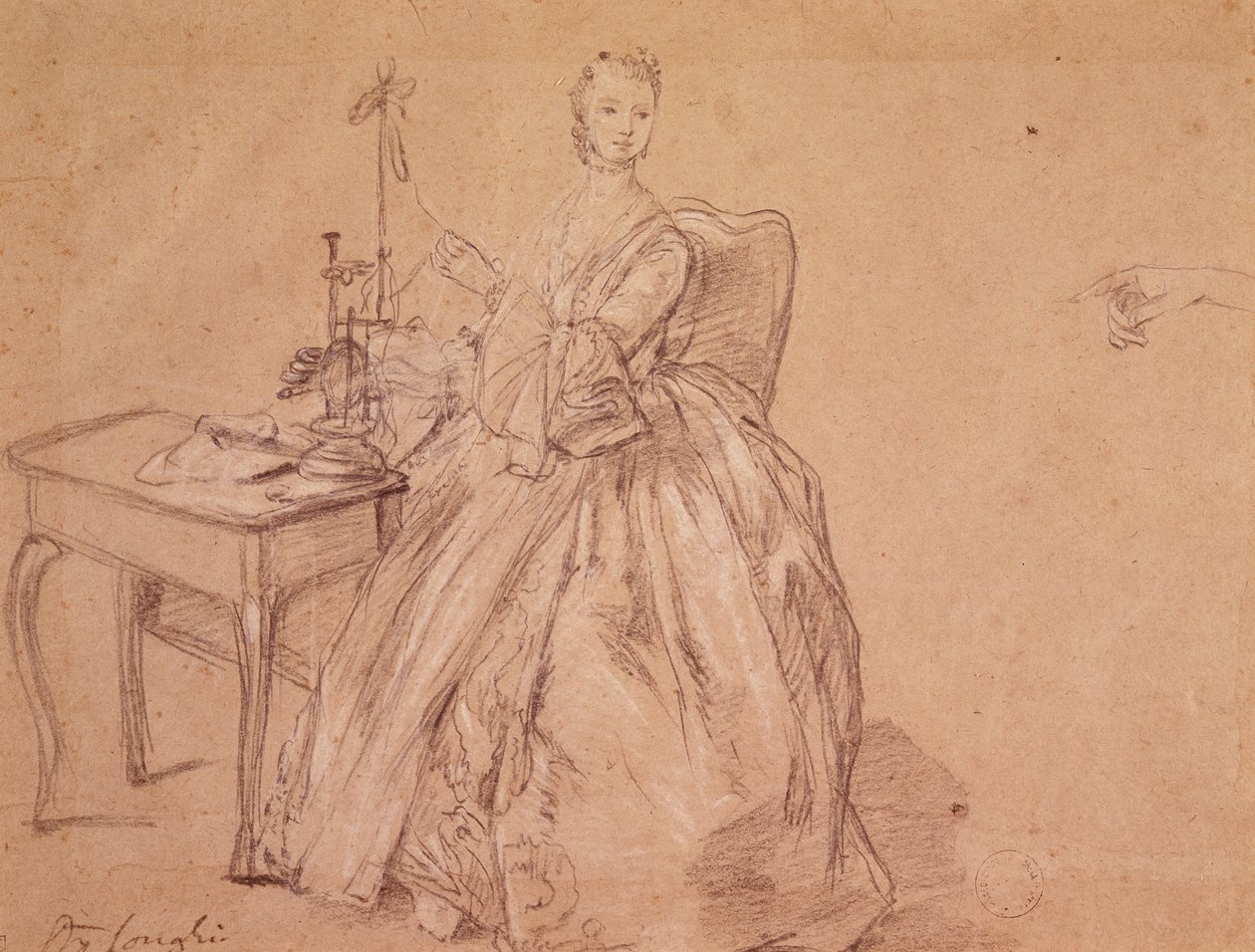 Una donna che fila da Pietro Longhi