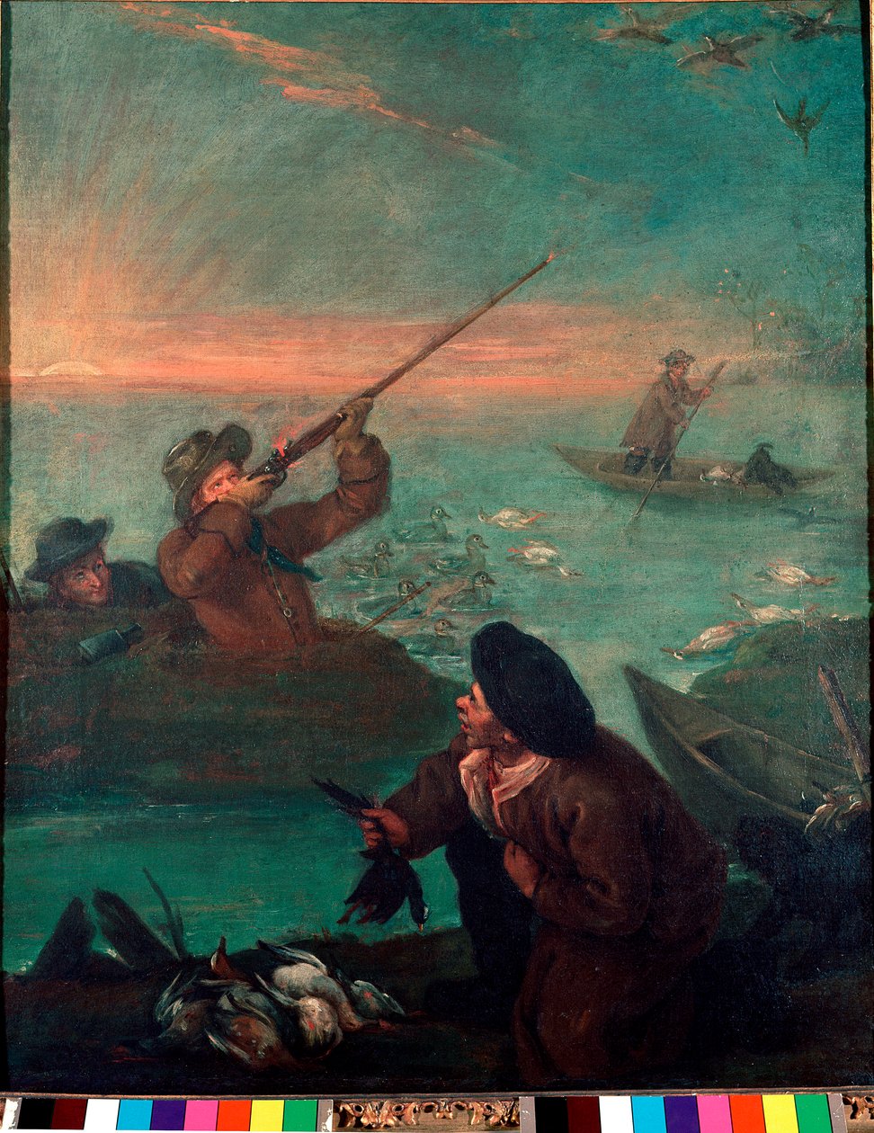 Caccia alle anatre nella laguna da Pietro Longhi