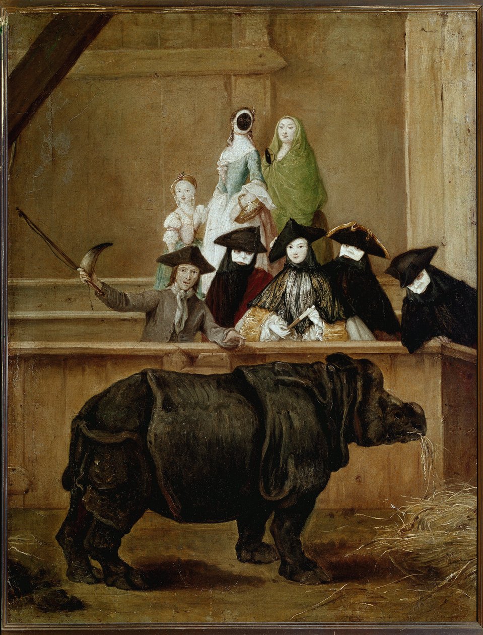Esposizione di Clara, rinoceronte indiano da Pietro Longhi