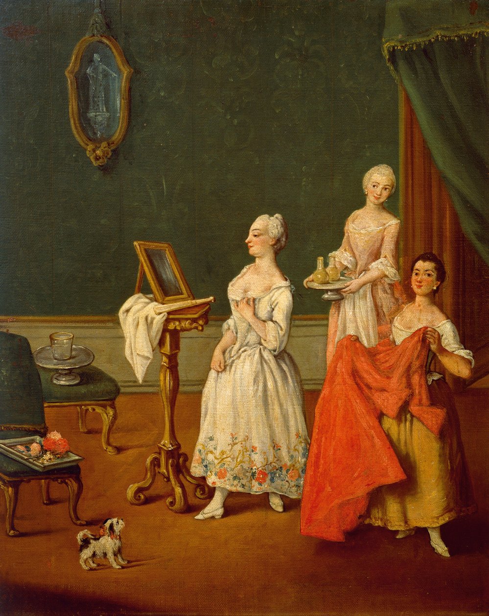 Signora alla toilette, olio su tela da Pietro Longhi