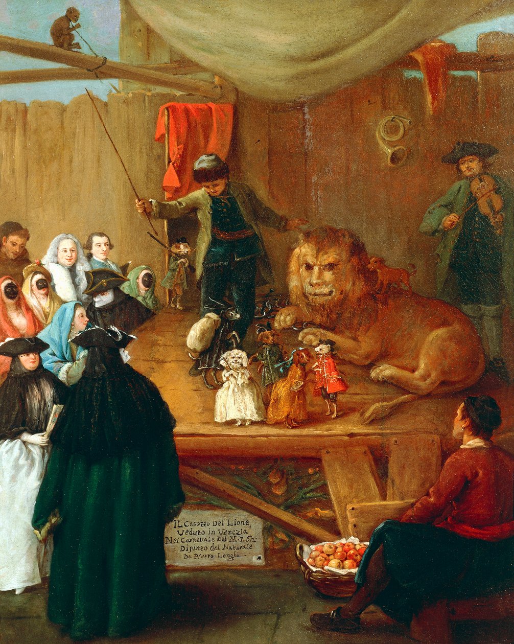 La cabina del leone, olio su tela da Pietro Longhi