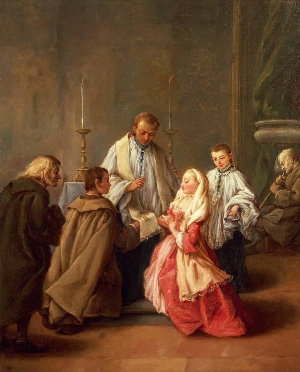 I sette sacramenti: Matrimonio di Pietro Longhi (1701-1785), olio su tela, 61x50 cm, prima del 1755-57 da Pietro Longhi