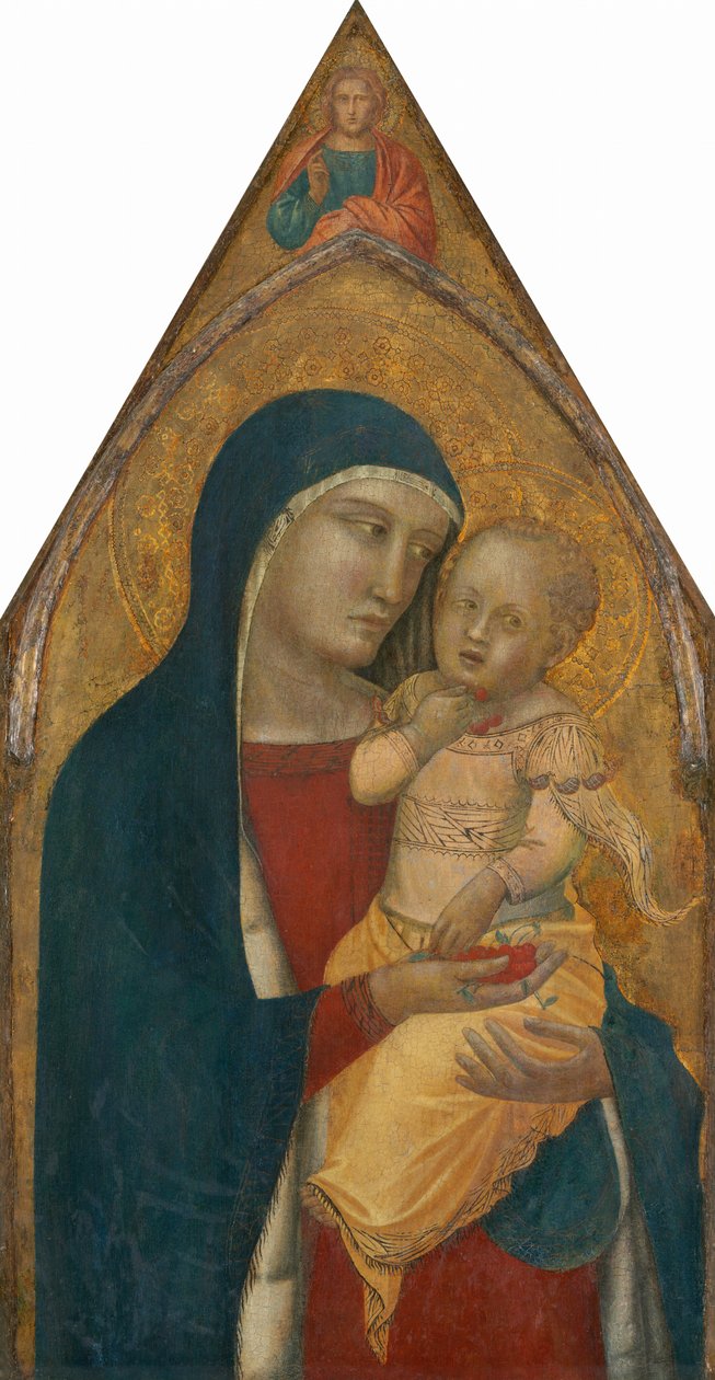 Madonna e Bambino, con il Cristo benedicente [pannello centrale] da Pietro Lorenzetti