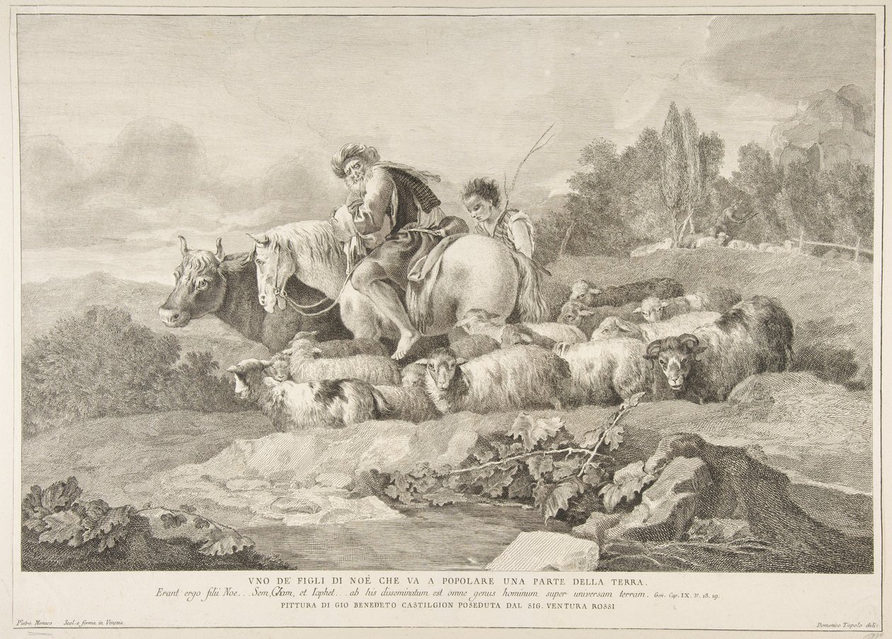 Uno dei figli di Noè che va a popolare una parte della Terra da Pietro Monaco