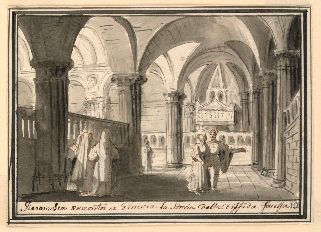Scenografia, interno di una chiesa da Pietro Narducci