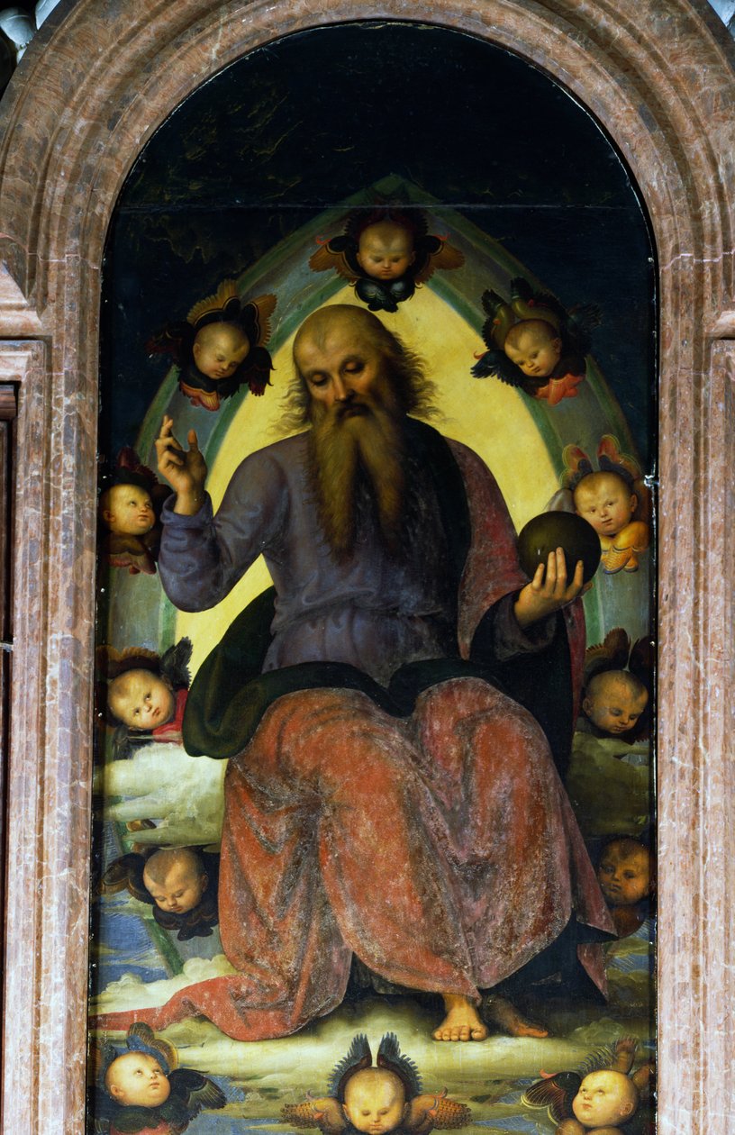 Dio Padre benedicente (dettaglio) da Pietro Perugino