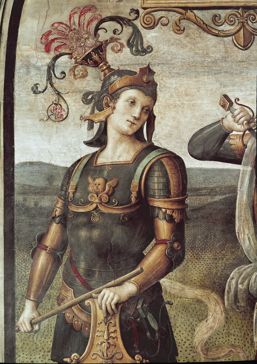 Lucio Quinzio, dettaglio di Forza e Temperanza da Pietro Perugino