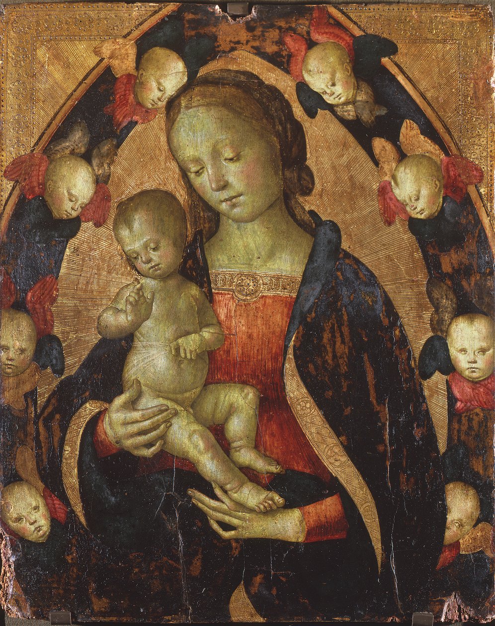 Madonna col Bambino circondata da cherubini da Pietro Perugino