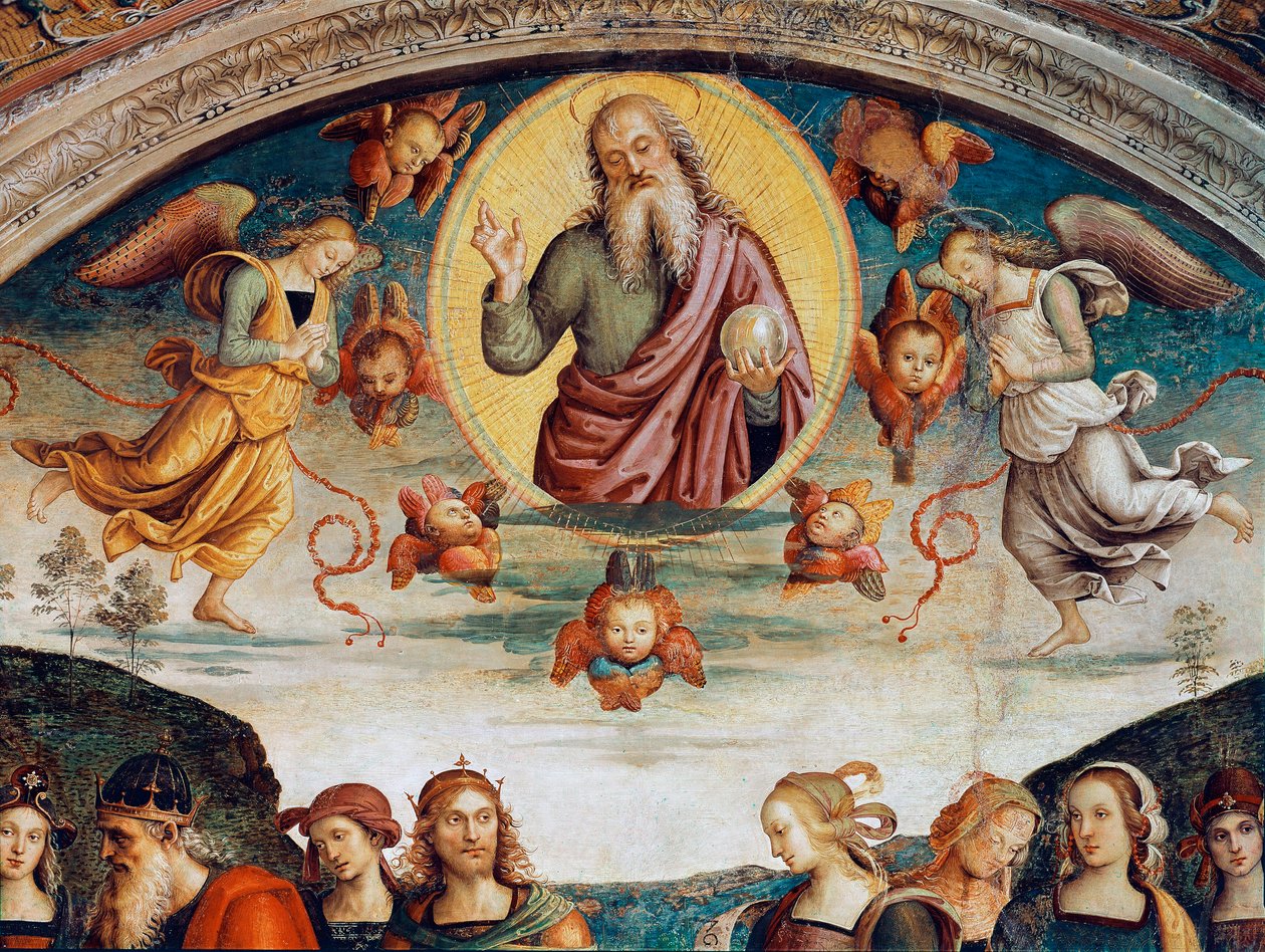 Il Signore circondato da profezie e sibille (dettaglio) da Pietro Perugino