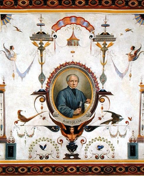 Ritratto di Lorenzo Bartolini (1777-1850), dettaglio dal soffitto della Sala del Sindaco da Pietro Pezzati