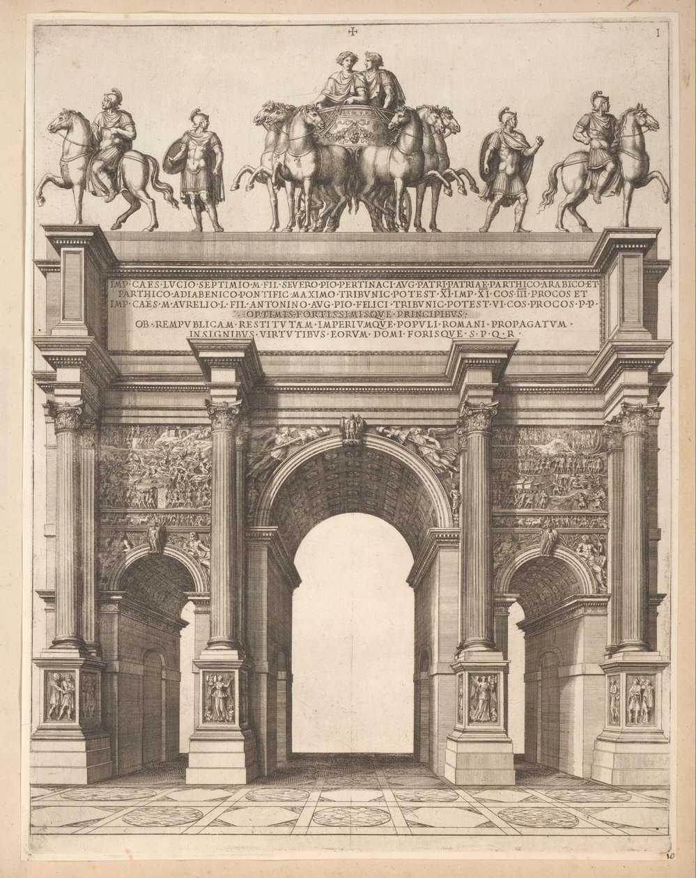 Arco di Settimio Severo a Roma da Pietro Sante Bartoli