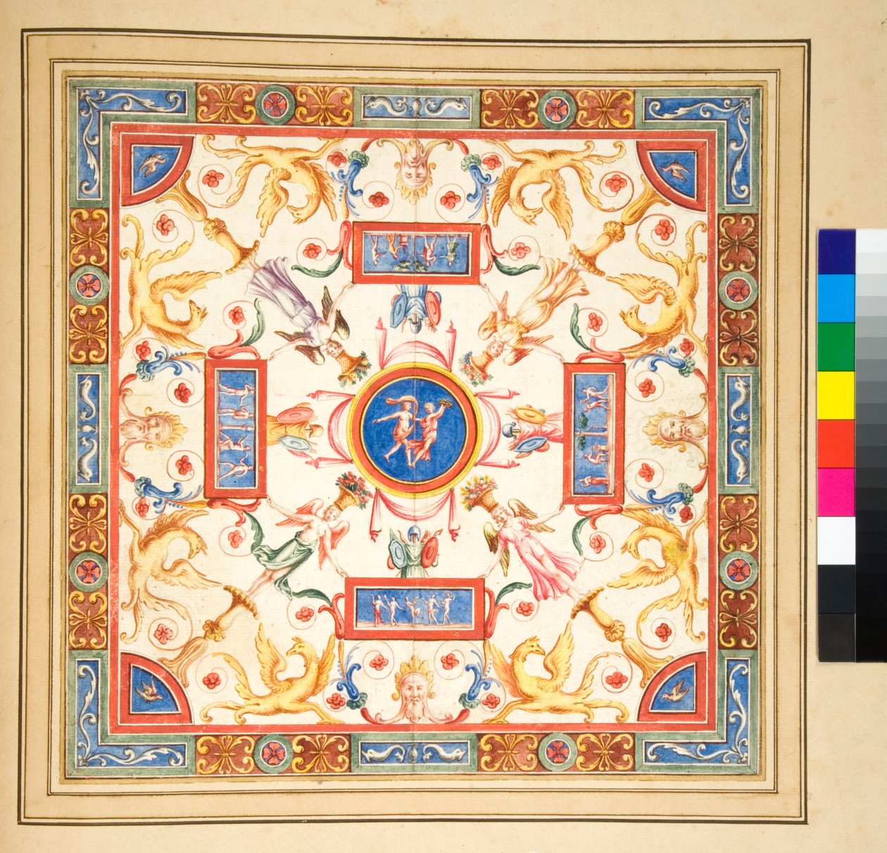 Progetto per un affresco sul soffitto da Pietro Santi Bartoli