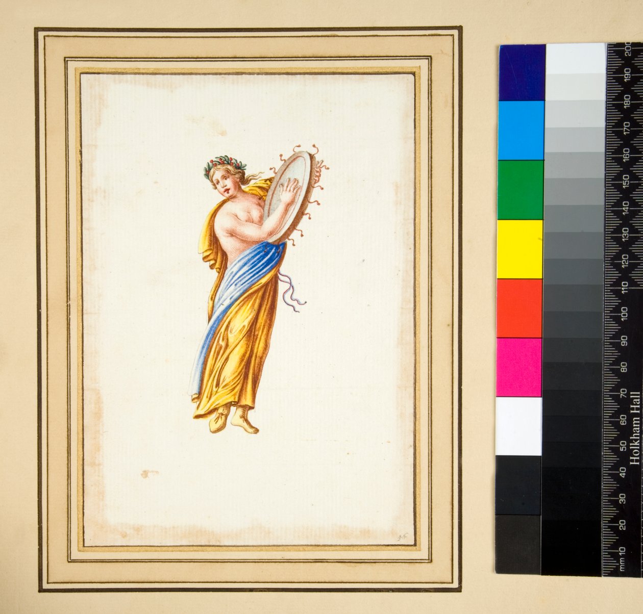 Figura drappeggiata che batte un tamburo da Pietro Santi Bartoli