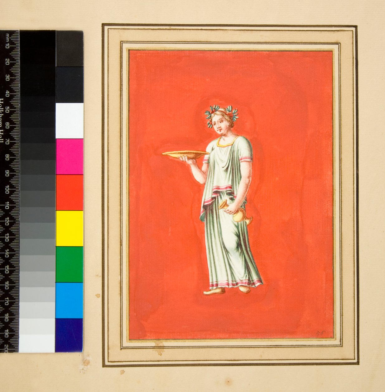 Figura femminile su piedistallo con patera e anfora da Pietro Santi Bartoli