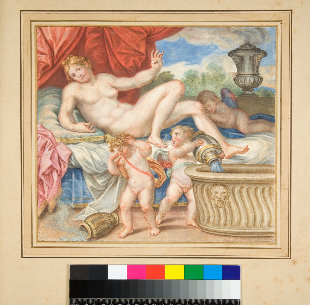 Danae recumbente con i Cupidi da Pietro Santi Bartoli