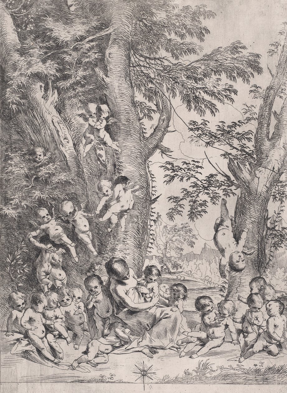 Il giardino della carità, ca. 1631-37 da Pietro Testa