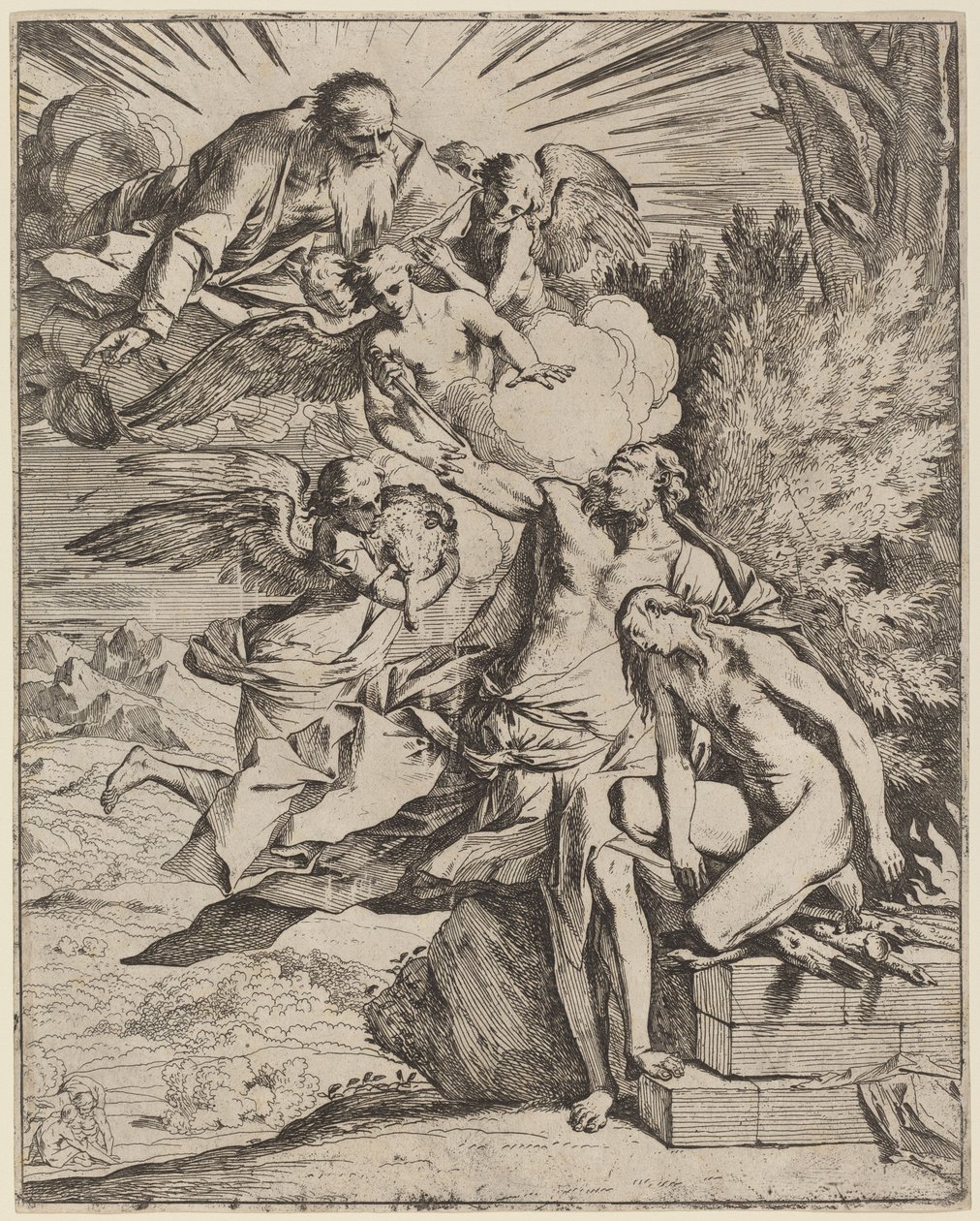 Il sacrificio di Abramo da Pietro Testa