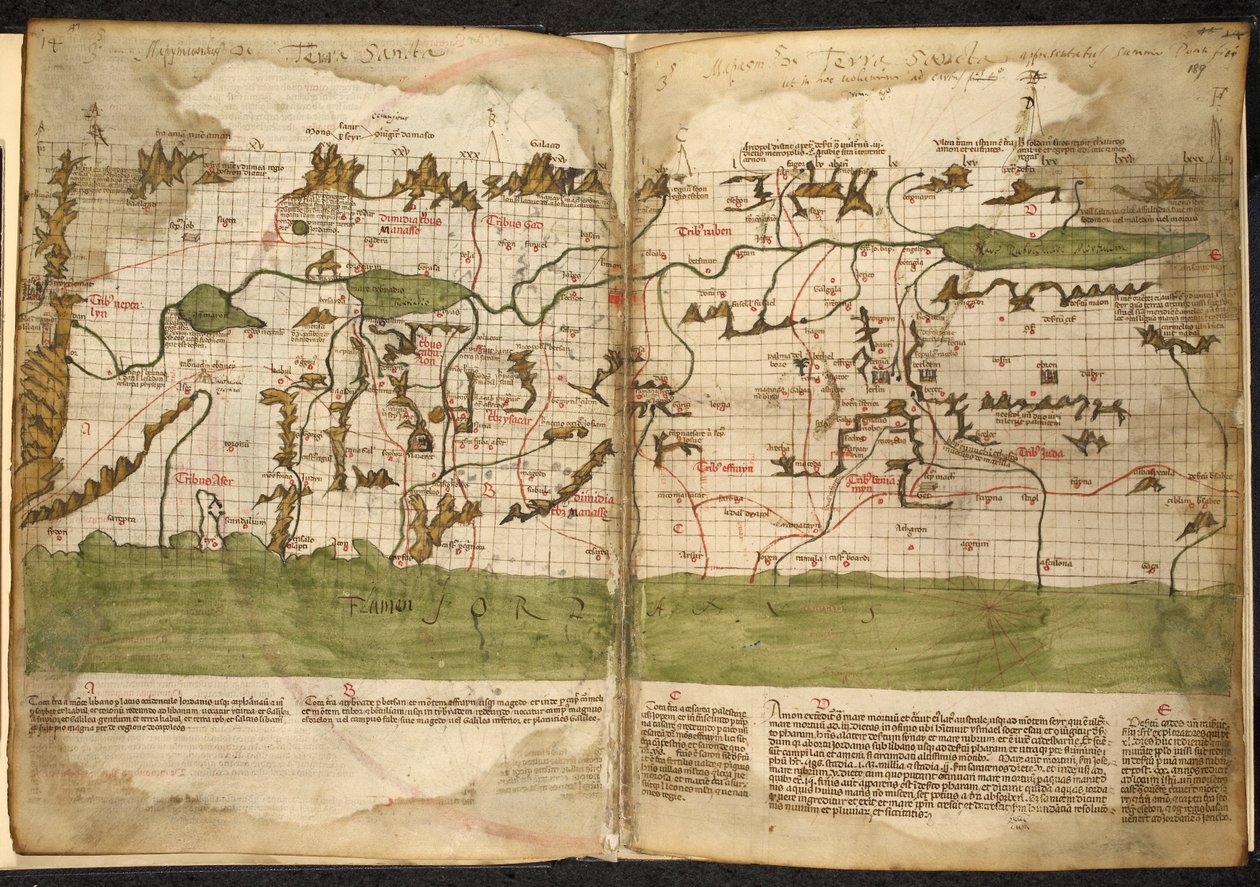 Mappa della Terra Santa da Pietro Vesconte