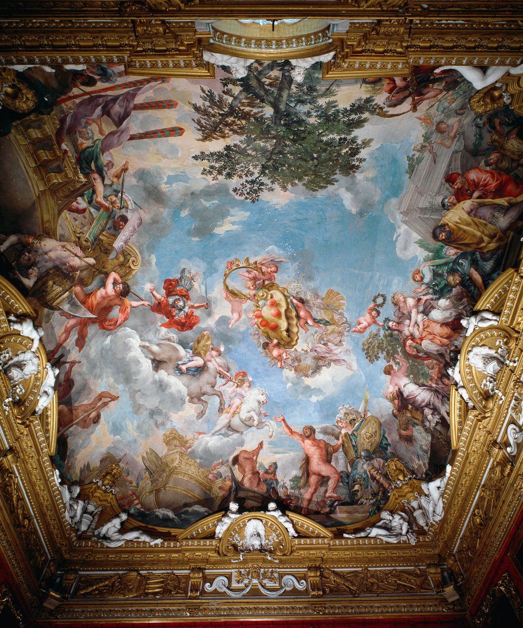 Marte dopo la guerra, volta della Sala di Marte da Pietro da Cortona