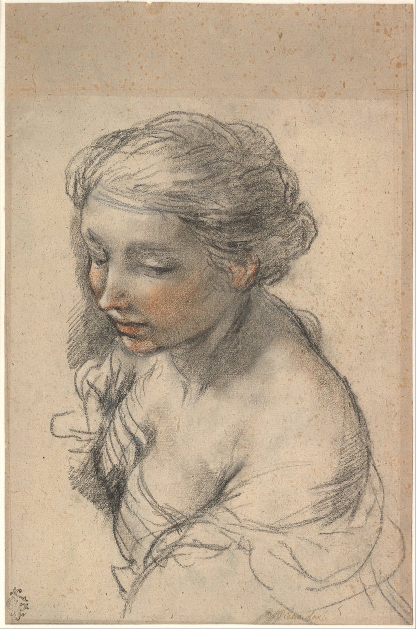 Busto di una giovane donna girata a sinistra, 1637 da Pietro da Cortona