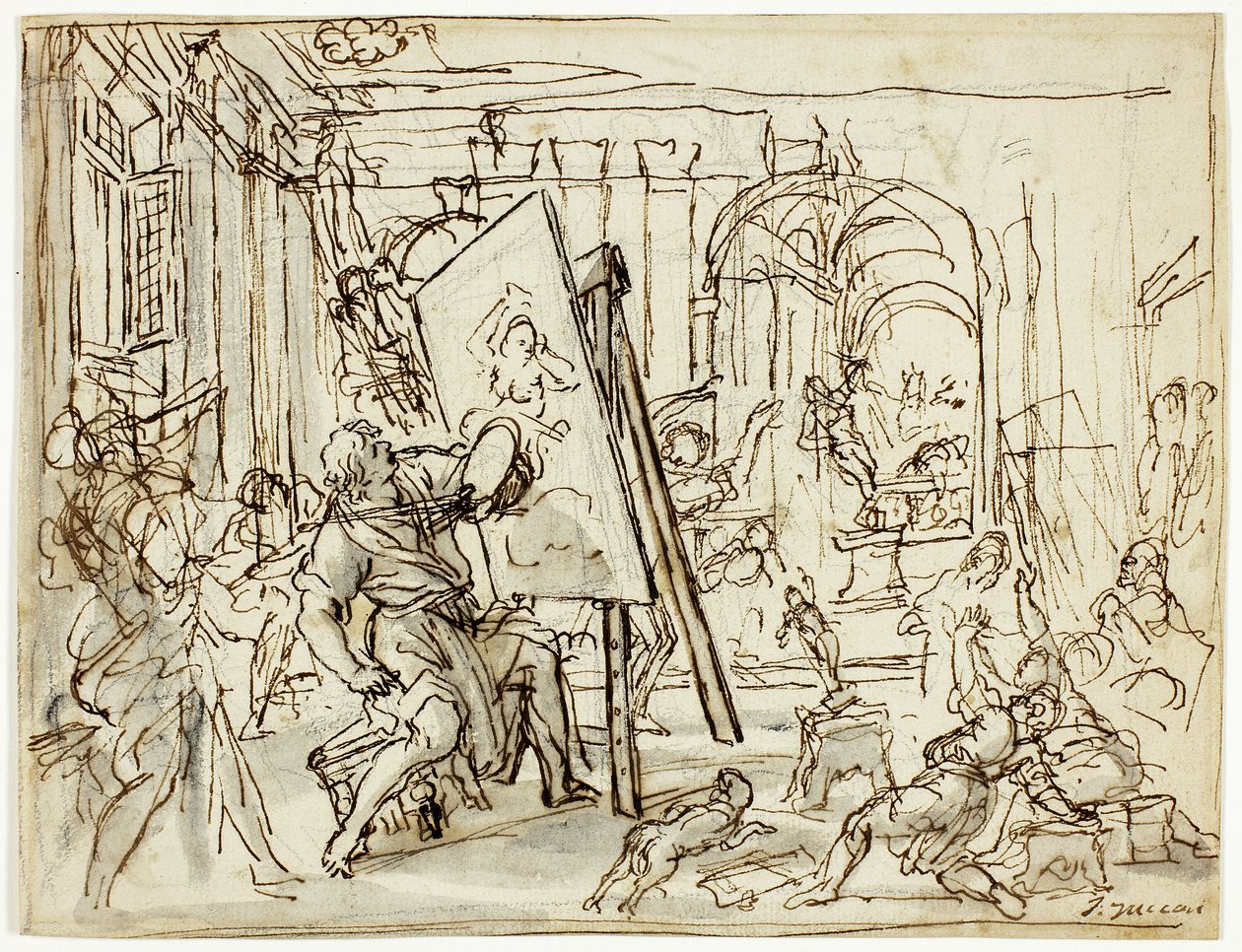 Terremoto nello studio di un artista da Pietro da Cortona
