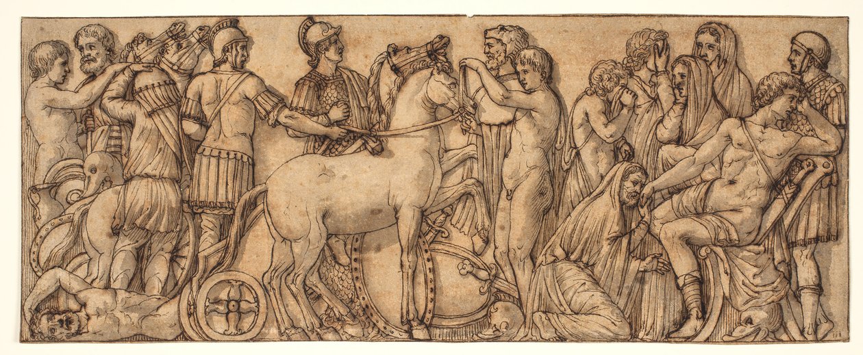 Fregio da un sarcofago romano(?) da Pietro da Cortona