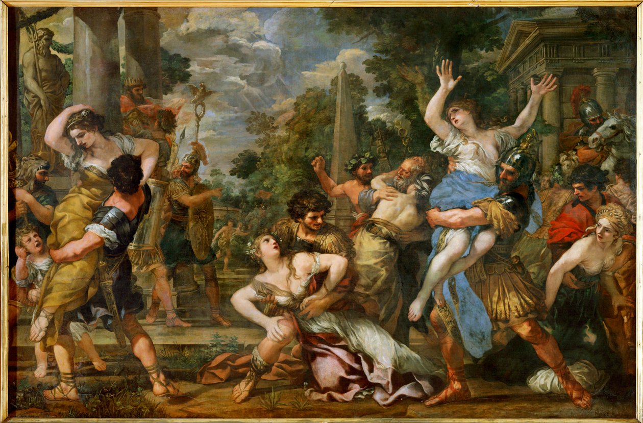 Il ratto delle Sabine (dipinto su tela) da Pietro da & Ferri Ciro (1634-89) Cortona