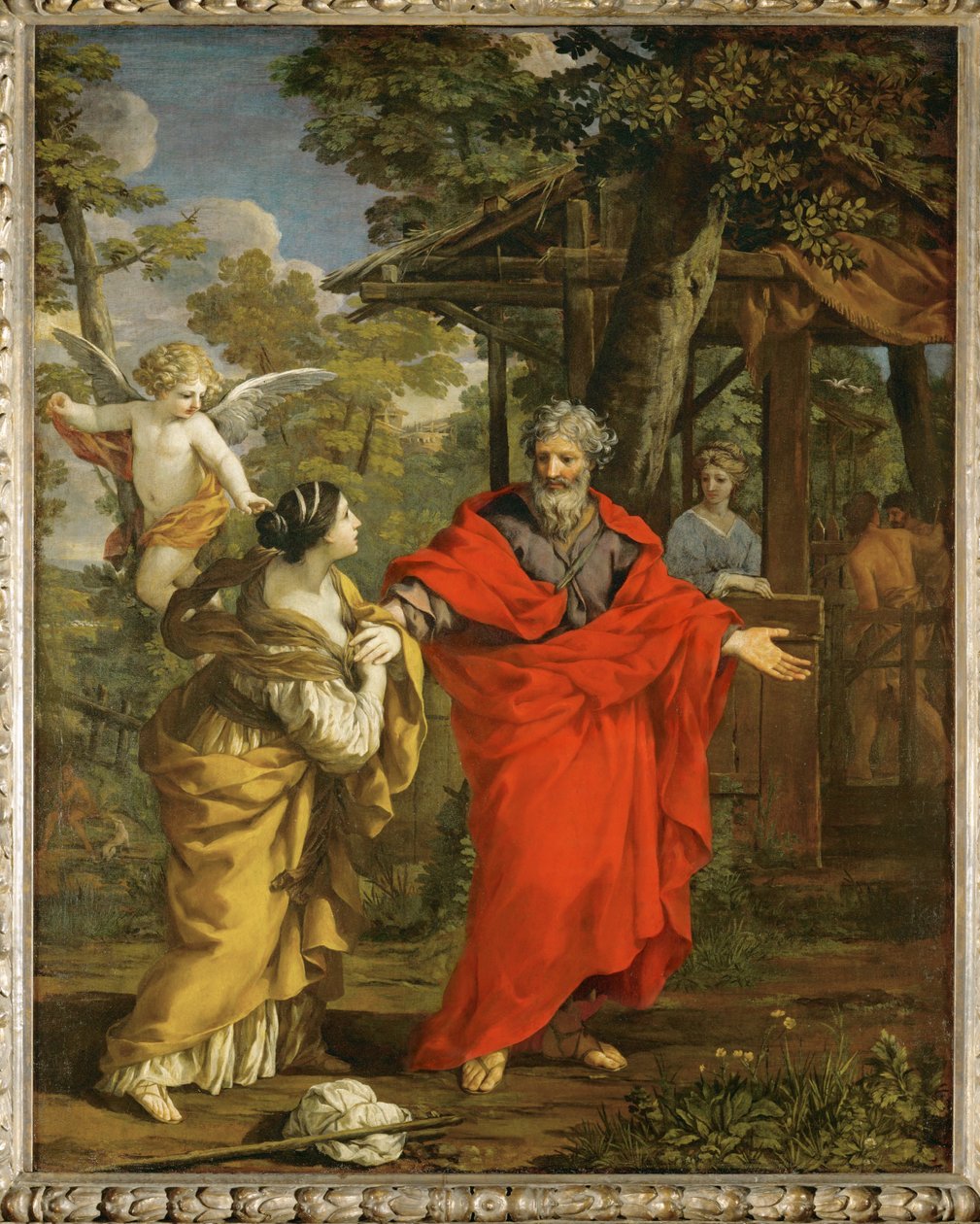 Il ritorno di Hagar (dipinto su tela) da Pietro da & Ferri Ciro (1634-89) Cortona