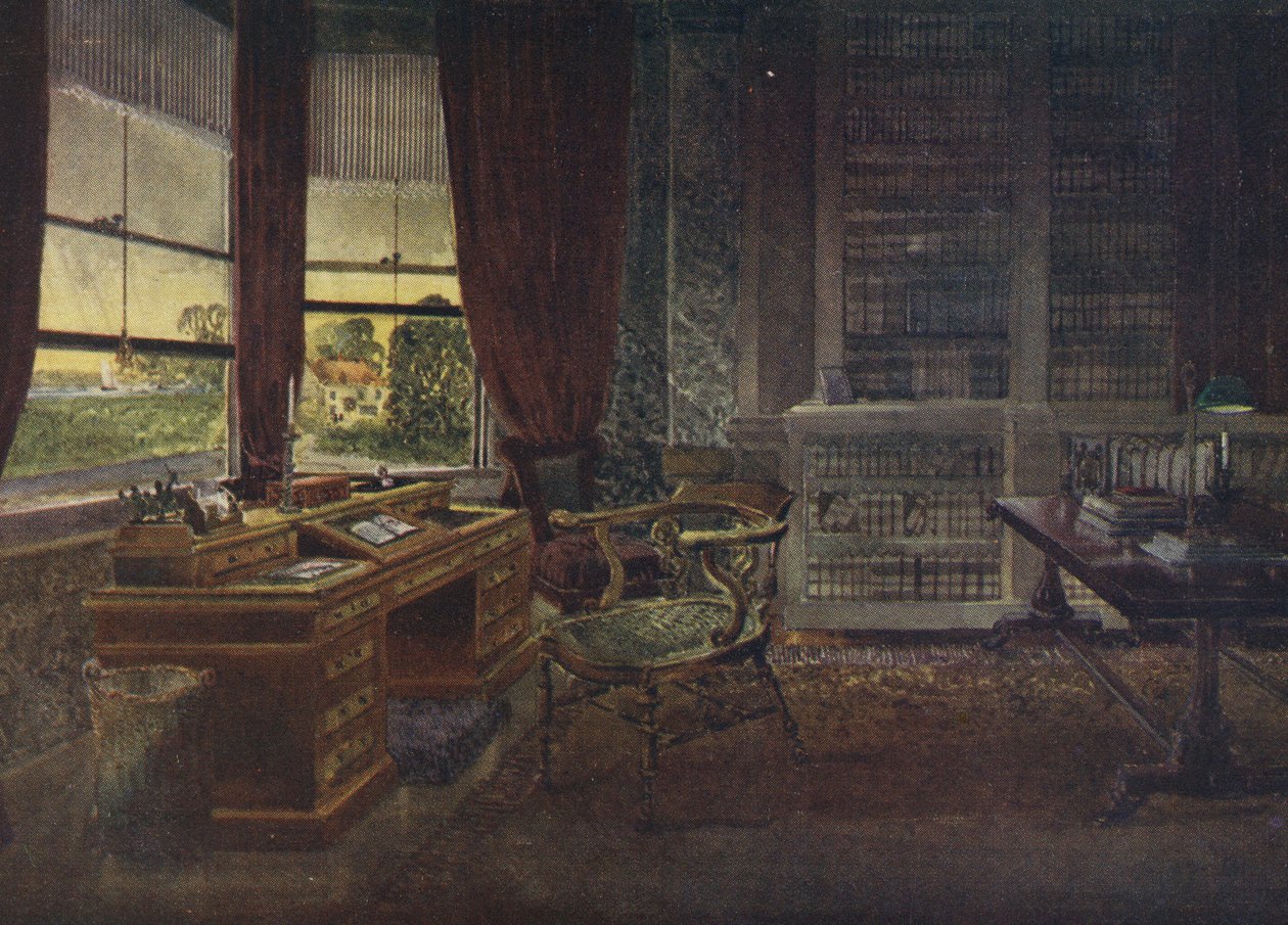 Nella terra di Dickens - Studio di Charles Dickens, Gadshill, c.1904 da Pilford Fletcher Watson