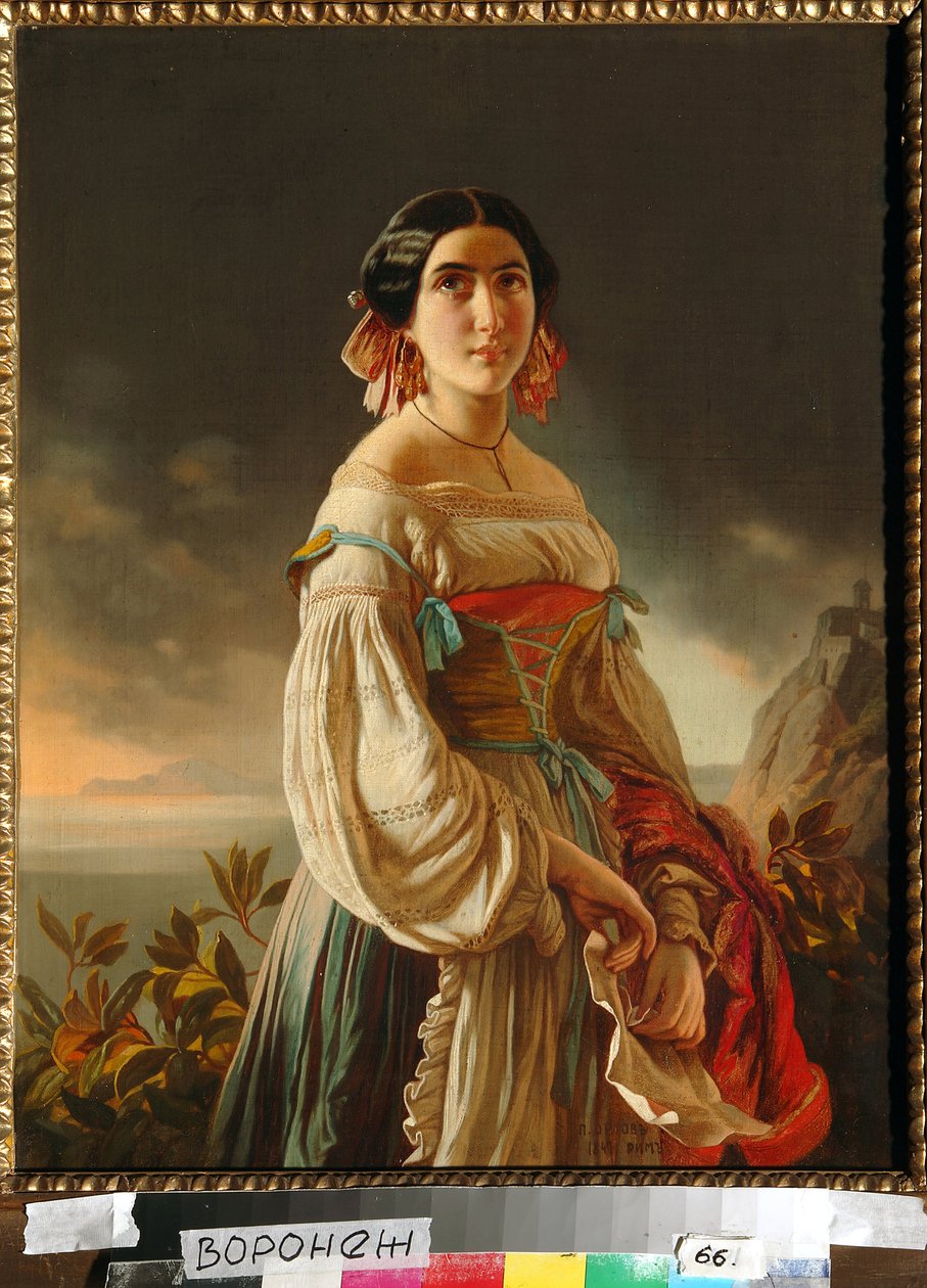 Ritratto della principessa Lina Gagarina (poi contessa Muraviova) da Pimen Nikitich Orlov