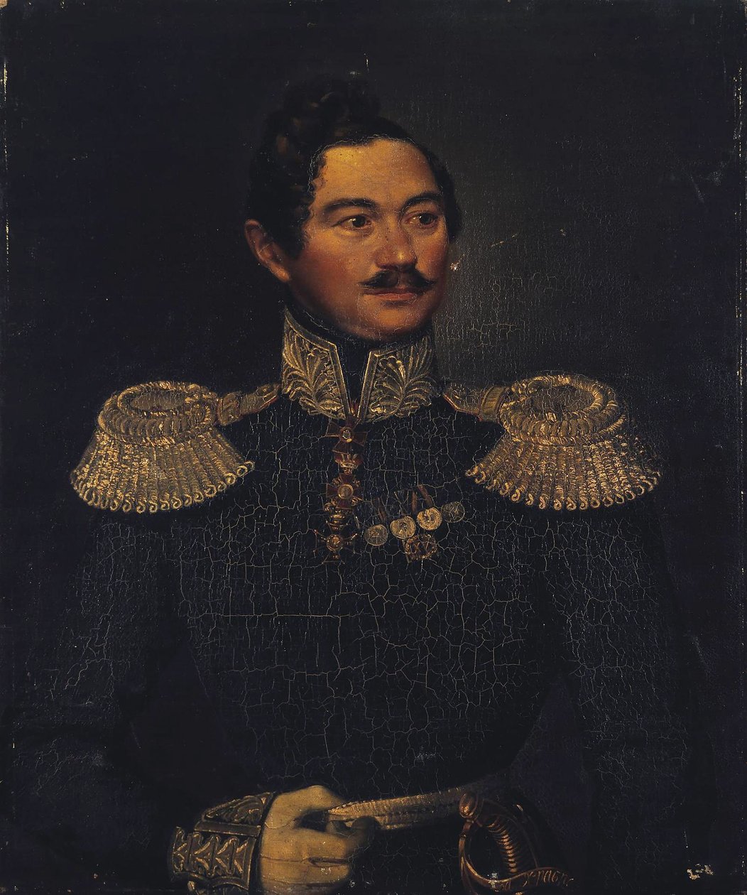 Ritratto del generale Ivan Alexeyevich Orlov 1795-1874, 1835 da Pimen Nikitich Orlov