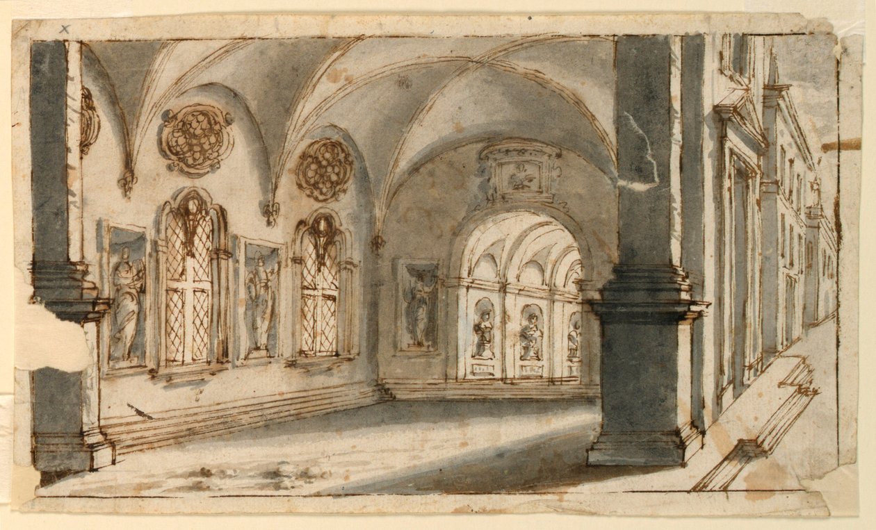 Progetto scenografico, interno delle absidi da Pio Panfili